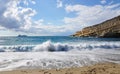 Sea in Matala village beach, Crete