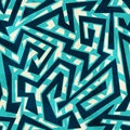 Sea maze seamless pattern