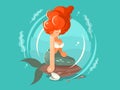 Sea mermaid character Royalty Free Stock Photo