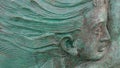 Sea Mermaid Green Sculpture Closeup