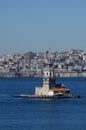 Sea mike in the middle of the Bosphorus Strait Royalty Free Stock Photo