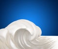 Sea of milk, splash of milk on a white background, natural, yogurt, sour cream, thick, liquid, paint, clipping path. 3d ..