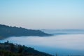 Sea of mist in the morning at Khao Kho,Phetchabun Province,northern Thailand. Royalty Free Stock Photo