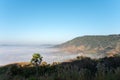 Sea of mist in the morning at Khao Kho,Phetchabun Province,northern Thailand. Royalty Free Stock Photo