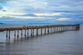 The sea mooring, rusted and destroyed Royalty Free Stock Photo