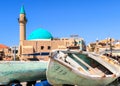 The Sea Mosque - Old Acre, Mediterranean Coast Royalty Free Stock Photo