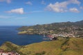 Sea, mountainous coast and bay. Clare Valley, Saint-Visent and Grenadines