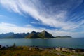 Sea, mountains and clouds Royalty Free Stock Photo