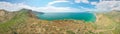 Sea and mountains spring bay panorama Royalty Free Stock Photo