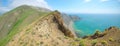 Sea and mountains spring bay panorama Royalty Free Stock Photo