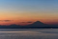 Sea and Mt. Fuji. Royalty Free Stock Photo