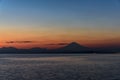 Sea and Mt. Fuji. Royalty Free Stock Photo