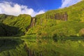 Flores island, Azores. Waterfalls of Ribeira Grande Royalty Free Stock Photo