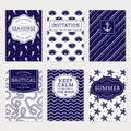 Sea and nautical banners. Vector templates.