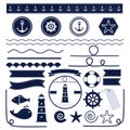 Sea and nautical elements Royalty Free Stock Photo