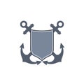 Sea and nautical typography badge isolated on white background. Yacht Club Label Emblem Design Elements Royalty Free Stock Photo