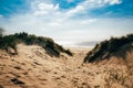 Sea netherlands sand lighthouse Royalty Free Stock Photo