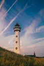 Sea netherlands sand lighthouse Royalty Free Stock Photo