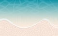 Sea or ocean beach with wave and sand as background for design. Royalty Free Stock Photo