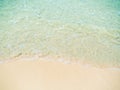 Sea Ocean on Sand Beach Background White Foam Wave Water Summer Shore Seaside Calm Nature,Tropical Sandy at Coast Island Thailand, Royalty Free Stock Photo