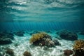 Sea or ocean underwater deep nature background Royalty Free Stock Photo