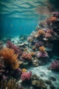 Sea or ocean underwater deep nature background Royalty Free Stock Photo