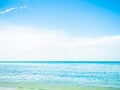 Sea Ocean Water with Horizon Backgroun Texture Wave Calm View Island Thailand with Blue Cloud Sky,Seascape Summer Tropical Nature Royalty Free Stock Photo