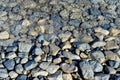 Sea ocean water pebble stones on seashore beach Royalty Free Stock Photo