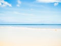 Sea Ocean Water Sand Beach with Sky Horizon Background View Blue Texture Surface Wave Shore Calm Still Clean Summer Tropical Royalty Free Stock Photo