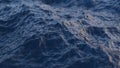 Sea or ocean, waves close-up view. Blue waves sea water. Blue crystal clear water. Sea wave low angle view. 3D render