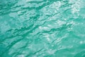 Sea or ocean waves surface texture. Abstract summer blue water background with splashes of sea foam. Royalty Free Stock Photo