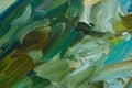 Sea oil painting. Abstract turquoise seascape
