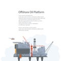 Sea Oil Platform, Poster Brochure Design