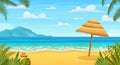 Sea panorama. Tropical beach Royalty Free Stock Photo