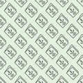 Sea passport line seamless pattern, marine port theme. Vector graphics. Personal document with sea anchor sign with