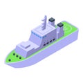 Sea patrol icon isometric vector. Coast guard