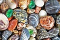 Sea pebble background