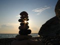 Sea pebble tower Royalty Free Stock Photo
