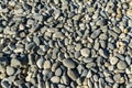 Sea pebbles as nature background. Beautiful sea stones of different sizes, texture and grey color. Excellent natural concept Royalty Free Stock Photo
