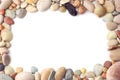 Sea pebbles frame Royalty Free Stock Photo