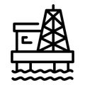 Sea petrol extract icon, outline style