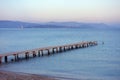 Sea pier sunset Royalty Free Stock Photo