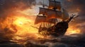 sea pirate fight