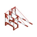 Sea port crane isometric 3D element