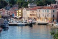 Sea port and houses at Veli Losinj Royalty Free Stock Photo