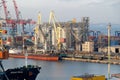Industrial landscape of Odessa sea port