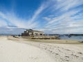 Sea port and piers of the city of Vigo in Spain. Resort Royalty Free Stock Photo