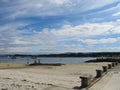 Sea port and piers of the city of Vigo in Spain. Resort Royalty Free Stock Photo