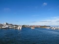 Sea port and piers of the city of Vigo in Spain. Resort Royalty Free Stock Photo