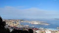 Sea port and piers of the city of Vigo in Spain. Resort Royalty Free Stock Photo